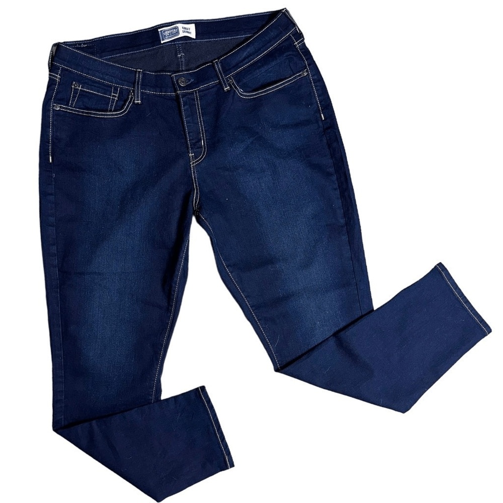 Levi's Womens Skinny Jeans Size 18 Dark Wash Mid-Rise Curvy Stretch Denim